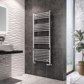 Eastbrook Wingrave Straight Heated Towel Rail - Chrome - Image 4