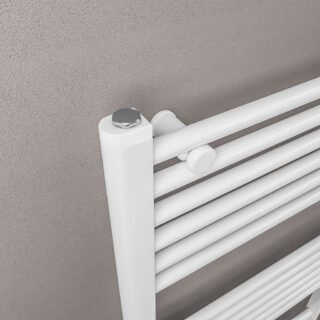 Eastbrook Wingrave Straight Heated Towel Rail - Gloss White - Image 8