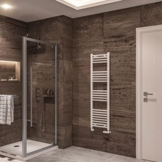 Eastbrook Wingrave Straight Heated Towel Rail - Gloss White - Image 5