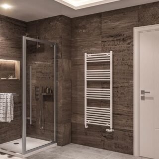 Eastbrook Wingrave Straight Heated Towel Rail - Gloss White - Image 7