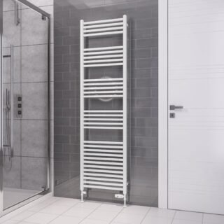 Eastbrook Tuscan Square Multirail Straight Heated Towel Rail - Gloss White - Image 6