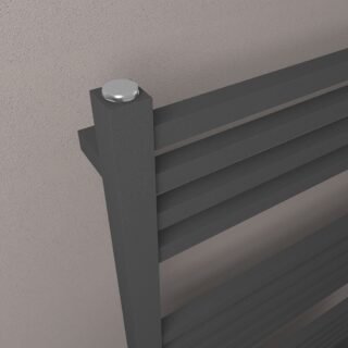 Eastbrook Tuscan Square Multirail Straight Heated Towel Rail - Matt Anthracite - Image 8