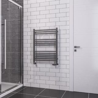 Eastbrook Tuscan Square Multirail Straight Heated Towel Rail - Matt Anthracite - Image 3