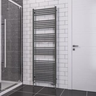 Eastbrook Tuscan Square Multirail Straight Heated Towel Rail - Matt Anthracite - Image 7