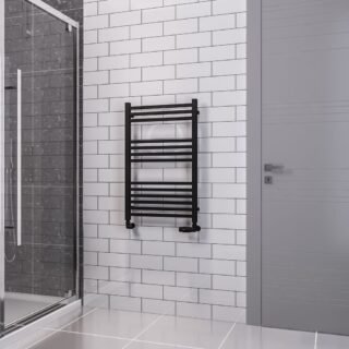 Eastbrook Tuscan Square Multirail Straight Heated Towel Rail - Matt Black - Image 2