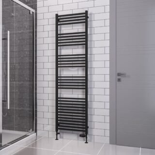 Eastbrook Tuscan Square Multirail Straight Heated Towel Rail - Matt Black - Image 6