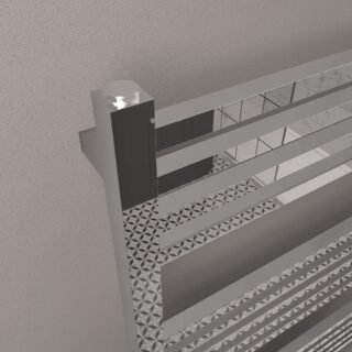 Eastbrook Tuscan Square Multirail Straight Heated Towel Rail - Chrome - Image 8