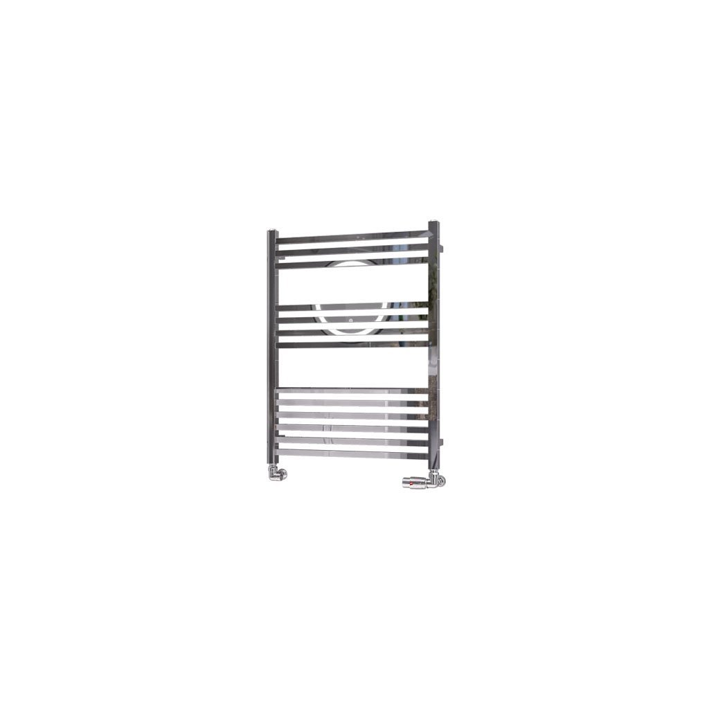 Eastbrook Tuscan Square Multirail Straight Heated Towel Rail – Chrome - 800mm x 600mm