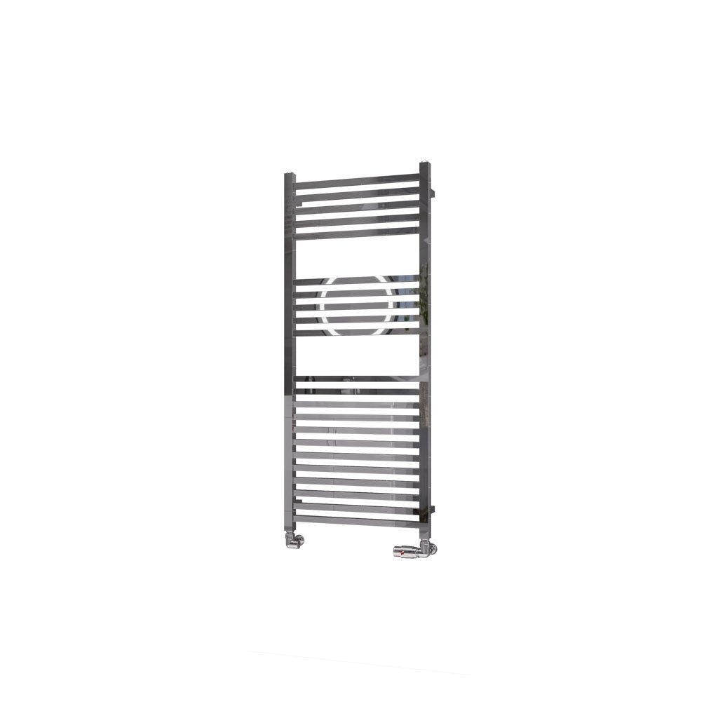 Eastbrook Tuscan Square Multirail Straight Heated Towel Rail – Chrome - 1200mm x 500mm