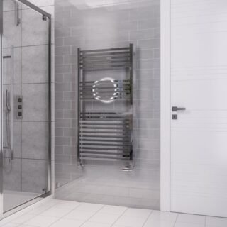 Eastbrook Tuscan Square Multirail Straight Heated Towel Rail - Chrome - Image 5