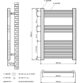 Eastbrook Rion Straight Heated Towel Rail - Chrome - Image 9