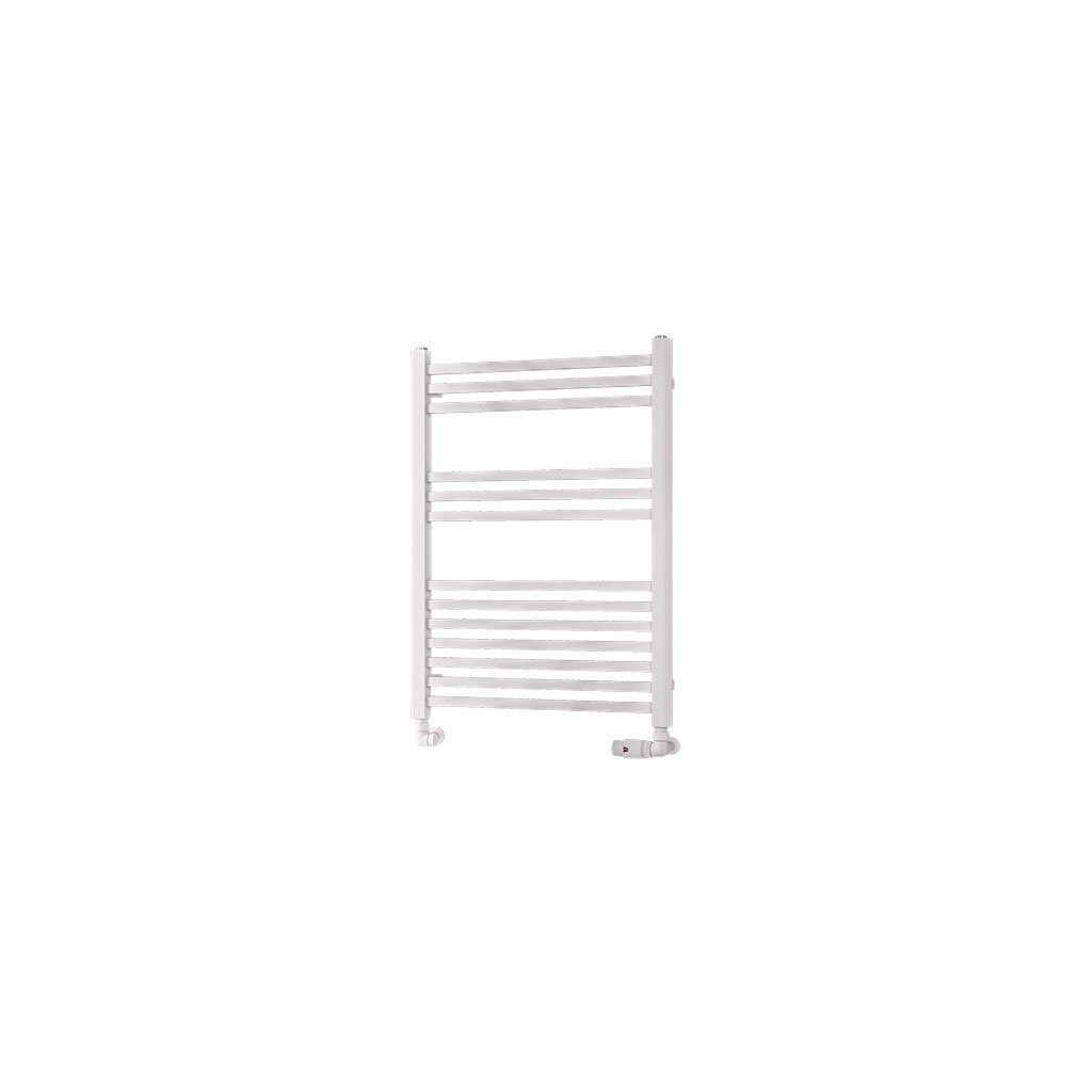 Eastbrook Rion Straight Heated Towel Rail – Gloss White - 800mm x 600mm