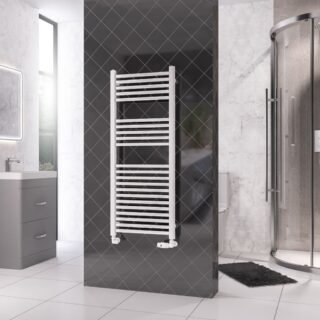 Eastbrook Rion Straight Heated Towel Rail - Gloss White - Image 4