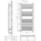 Eastbrook Rion Straight Heated Towel Rail - Chrome - Image 11