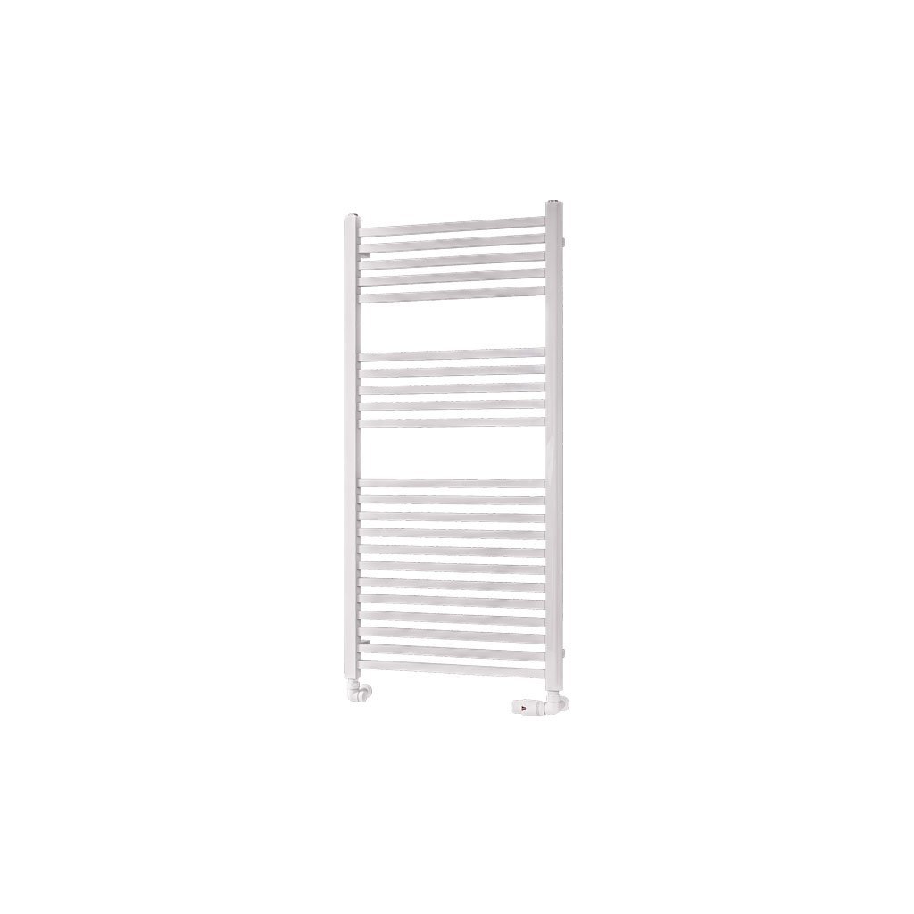 Eastbrook Rion Straight Heated Towel Rail – Gloss White - 1200mm x 600mm
