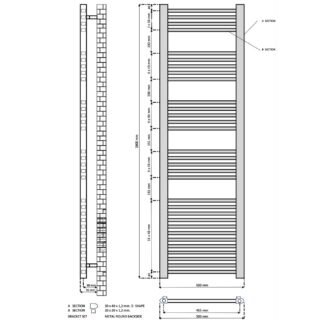 Eastbrook Rion Straight Heated Towel Rail - Chrome - Image 13