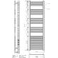 Eastbrook Rion Straight Heated Towel Rail - Chrome - Image 13