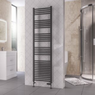 Eastbrook Rion Straight Heated Towel Rail - Matt Anthracite - Image 6