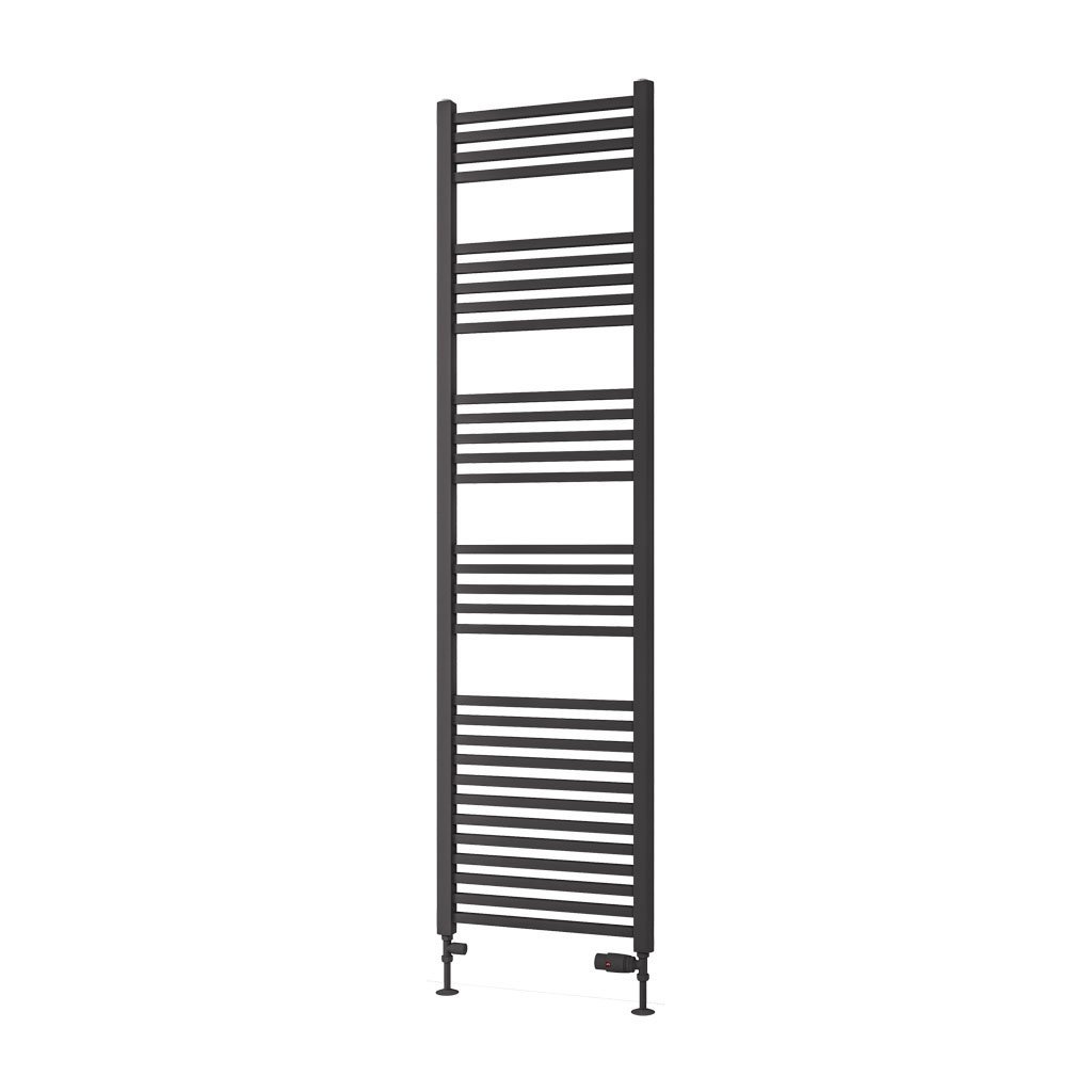 Eastbrook Rion Straight Heated Towel Rail – Matt Anthracite - 1800mm x 500mm