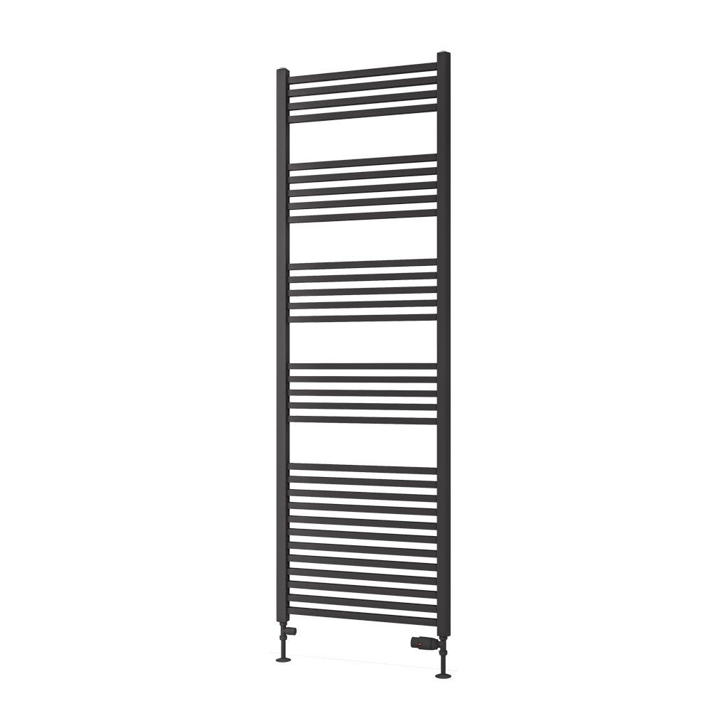 Eastbrook Rion Straight Heated Towel Rail – Matt Anthracite - 1800mm x 600mm