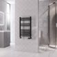 Eastbrook Rion Straight Heated Towel Rail - Matt Black - Image 2