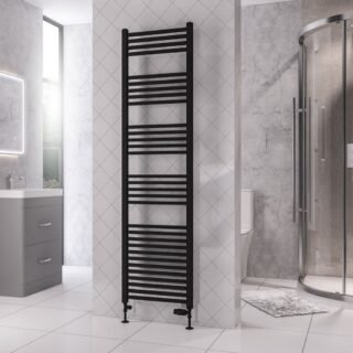Eastbrook Rion Straight Heated Towel Rail - Matt Black - Image 6
