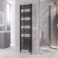 Eastbrook Rion Straight Heated Towel Rail - Matt Black - Image 6