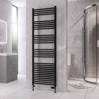 Eastbrook Rion Straight Heated Towel Rail - Matt Black - Image 7