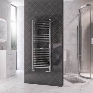 Eastbrook Rion Straight Heated Towel Rail - Chrome - Image 4
