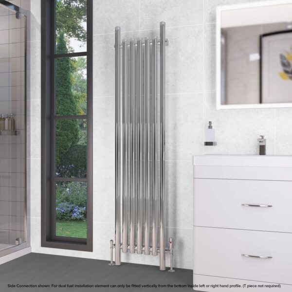 Eastbrook Lambourne Single Designer Radiator - Chrome - Image 6