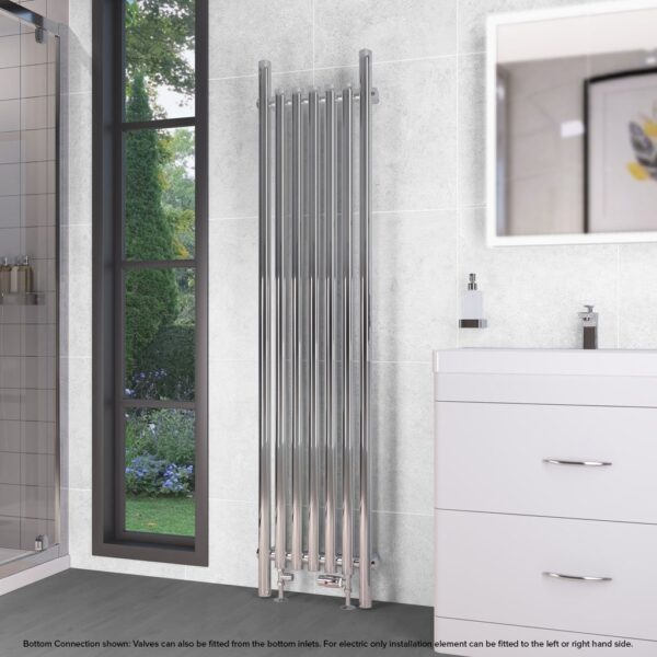 Eastbrook Lambourne Single Designer Radiator - Chrome - Image 10