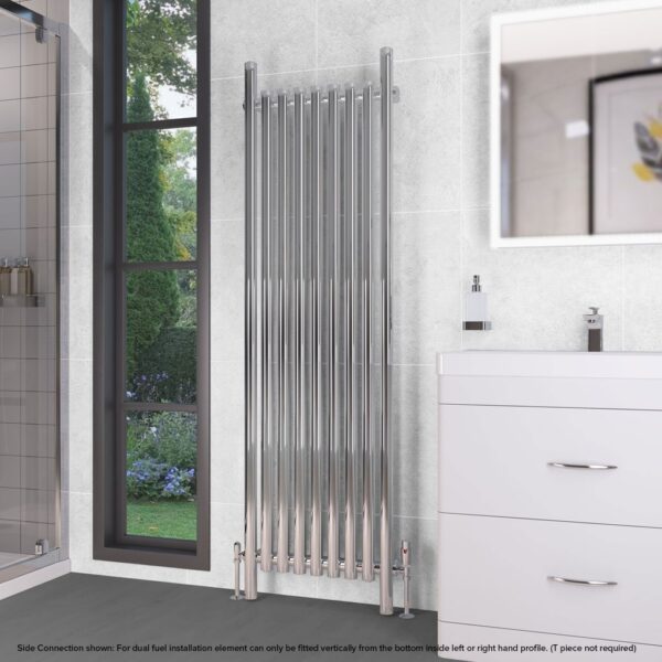 Eastbrook Lambourne Single Designer Radiator - Chrome - Image 7