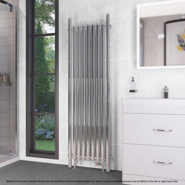 Eastbrook Lambourne Single Designer Radiator - Chrome - Image 11