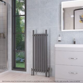 Eastbrook Lambourne Single Designer Radiator - Matt Anthracite - Image 6