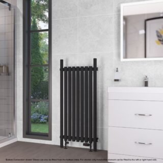 Eastbrook Lambourne Single Designer Radiator - Matt Black - Image 11