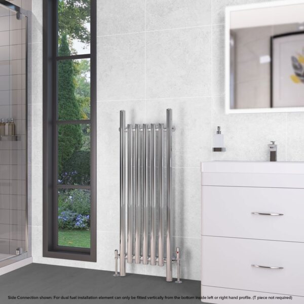 Eastbrook Lambourne Single Designer Radiator - Chrome - Image 8