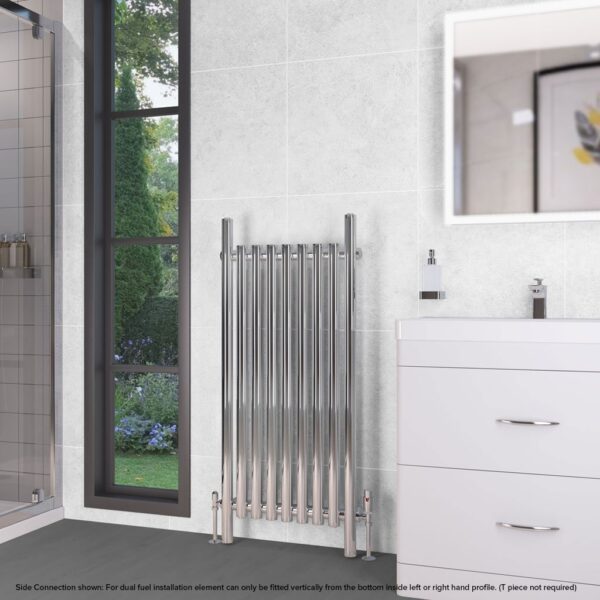 Eastbrook Lambourne Single Designer Radiator - Chrome - Image 9