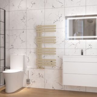 Eastbrook Hurley Straight Designer Heated Towel Rail - Matt Cappuccino - Image 2