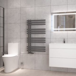 Eastbrook Hurley Straight Designer Heated Towel Rail - Matt Anthracite - Image 3