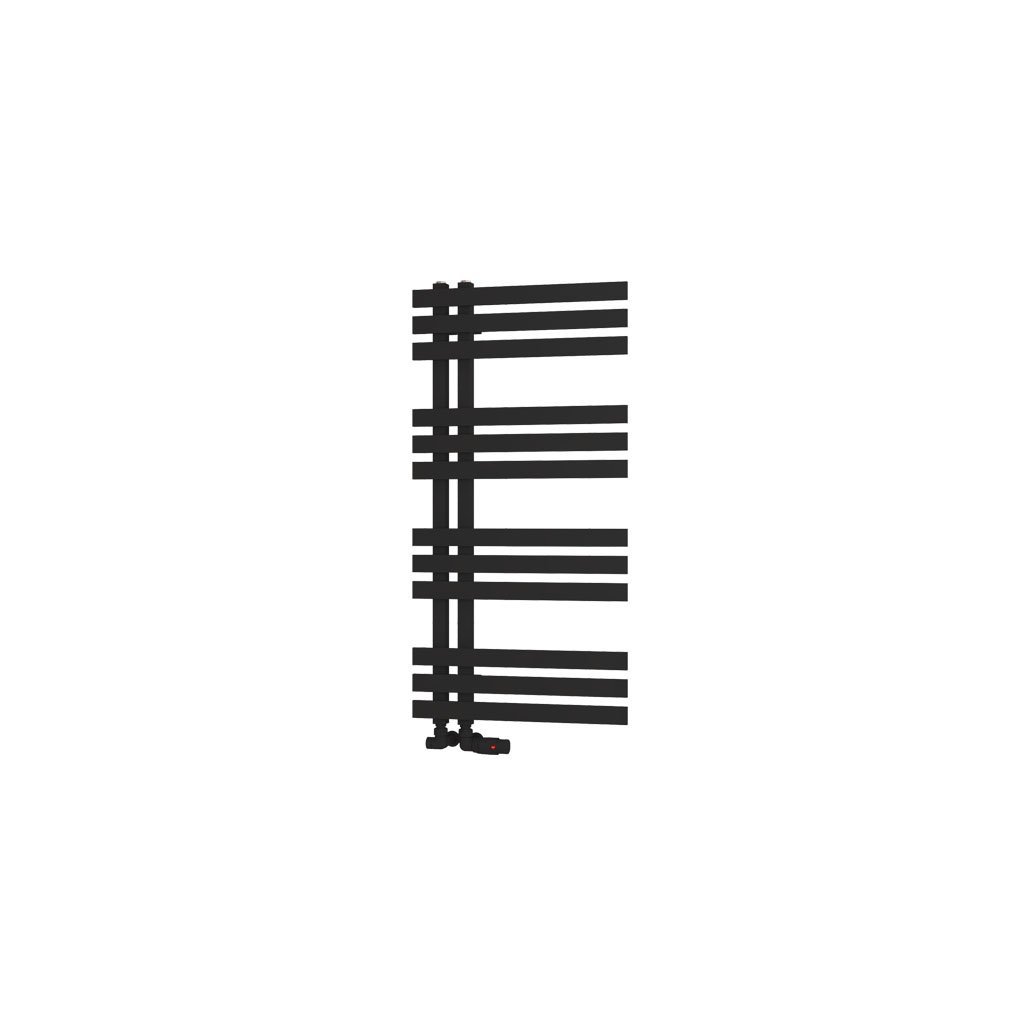 Eastbrook Hurley Straight Designer Heated Towel Rail – Matt Black - 1000mm x 500mm