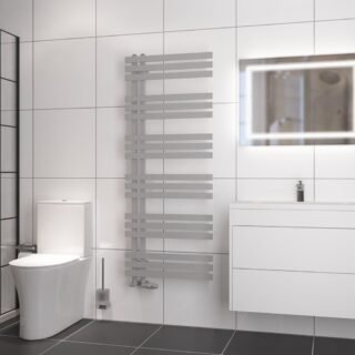 Eastbrook Hurley Straight Designer Heated Towel Rail - Matt Grey - Image 5