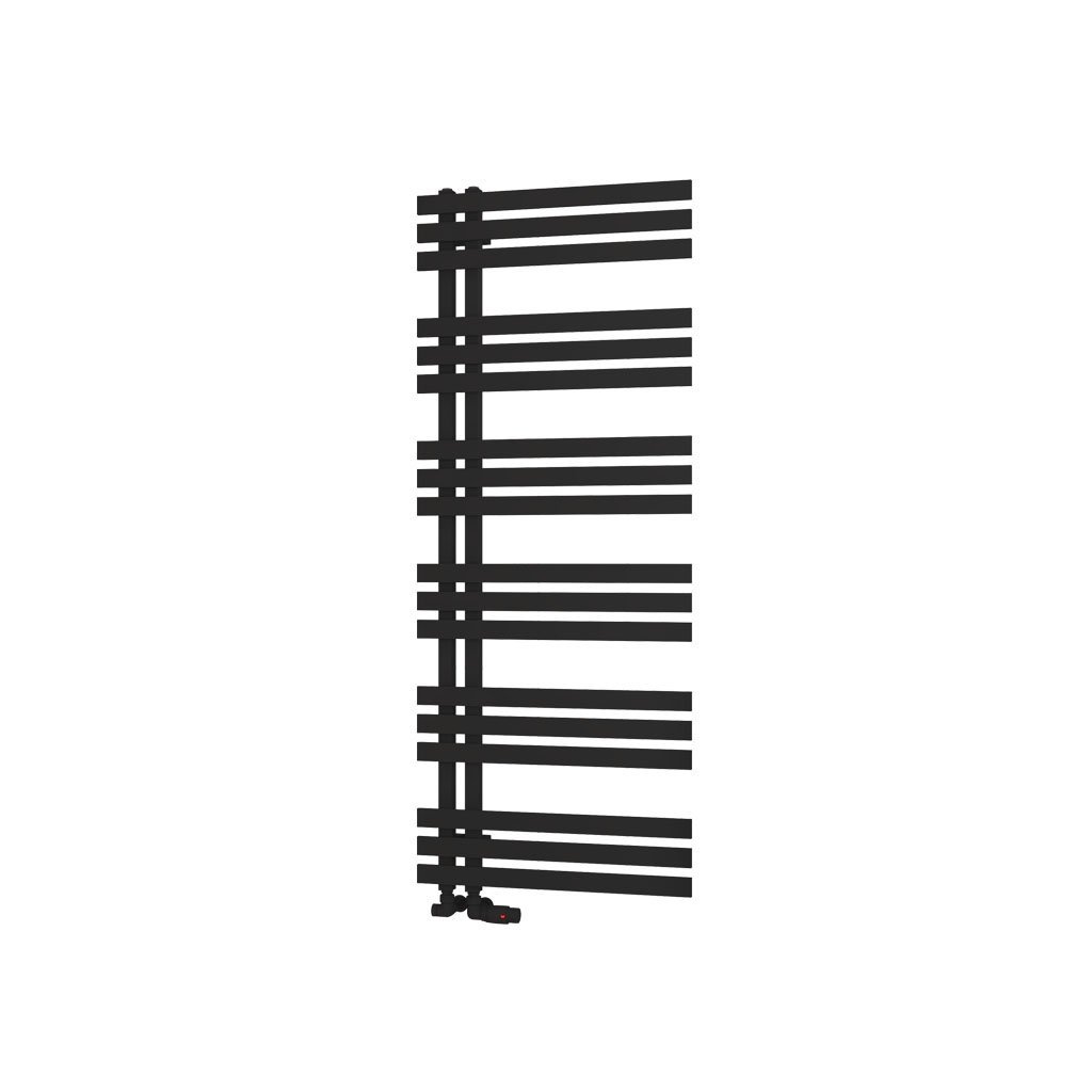Eastbrook Hurley Straight Designer Heated Towel Rail – Matt Black - 1500mm x 600mm