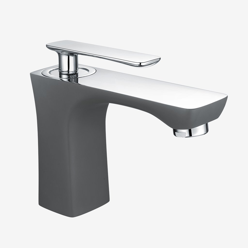 Eastbrook Helston Mono Basin Mixer Tap With Waste - Chrome/Matt Smooth Anthracite