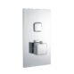 Eastbrook Square 1 Outlet Thermostatic Concealed Shower Valve With Single Push Button