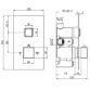 Eastbrook Square 1 Outlet Thermostatic Concealed Shower Valve With Single Push Button - Image 2