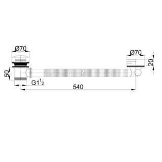 Eastbrook Round Waterfall Overflow Bath Filler With Waste - Chrome - Image 2