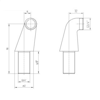 Eastbrook Deck Mounting Tap Pillars - Chrome - Image 2