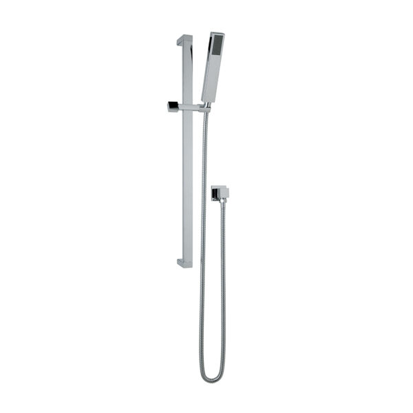 Eastbrook Sheer Rectangular Slide Rail Kit With Handset, Hose And Outlet Elbow - Chrome