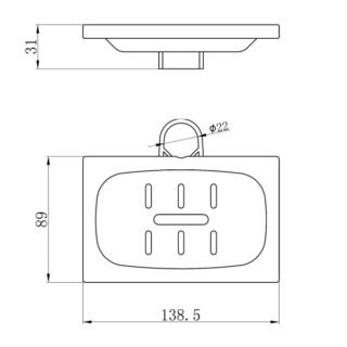 Eastbrook Soap Holder For Slide Rail Kit - Chrome - Image 2