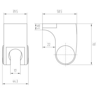Eastbrook Luxury Wall Bracket - Chrome - Image 2